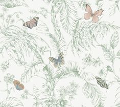 Sample Papillon Wallpaper in Blush Butterfly Sketch, Dorm Furniture, Orange Paper, Mind The Gap, Orange Wallpaper, Botanical Pattern, Butterfly Wallpaper, Gold Butterfly, Butterfly Garden