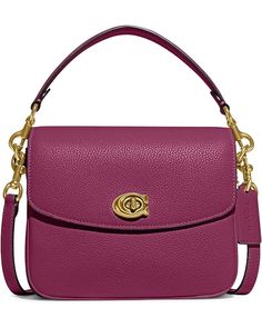 COACH Cassie Crossbody 19 Coach Cassie 19, Coach Cassie, Buy List, Chain Top, Polished Pebble, Deep Plum, Leather Design, Chain Strap, Leather Crossbody Bag