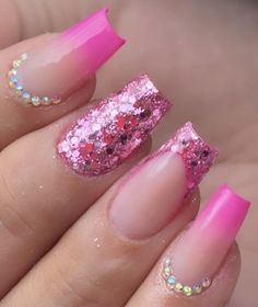 Cute Nails For Prom, Flamingo Nails, Baby Pink Nails, May Nails, Red Acrylic Nails, Lavender Nails, Pretty Nail Designs, Glamorous Nails