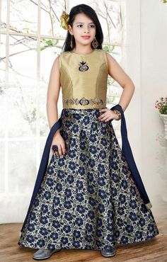 Semi-stitched Gold Dress With Floral Embroidery, Semi-stitched Gold Party Dress, Gold Party Wear Dress For Eid, Gold Semi-stitched Dresses For Party Wear, Gold Party Dress With Resham Embroidery, Gold Salwar Kameez For Party, Gold Brocade Dress With Resham Embroidery, Gold Traditional Party Wear For Eid, Festive Party Wear Dress With Gold Embroidery