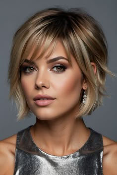 Flirty Bob Haircut, Hot Mom Haircut, Short Flippy Hairstyles, Flippy Hairstyles, Flippy Hair, Mom Haircuts, Haircuts 2024, Hair Pics, Blond Girl