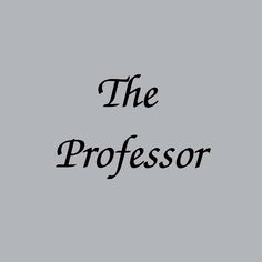 the professor is standing in front of a gray background with black writing on it,