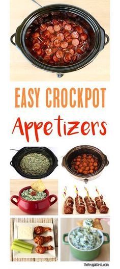 an easy crockpot appetizer recipe is shown