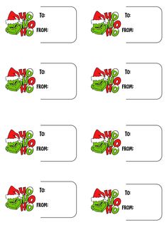 printable christmas name tags for kids to use in the classroom or at home,