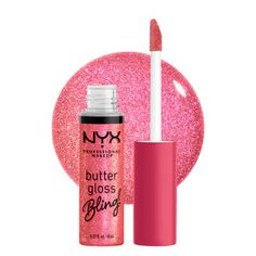 Nyx Butter Gloss, Butter Gloss, Glossier Lip Gloss, Metallic Lips, Shiny Lips, Gloss Labial, Lip Shine, Favorite Makeup Products, Perfect Lips