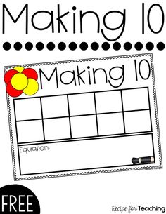 making 10 worksheet with the number ten on it