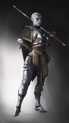 a character from the video game star wars, holding two swords and standing in front of a