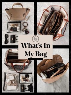 Organize Purse Contents, Work Bag Essentials The Office, Work Bag Essentials, Celine Mini Belt Bag, Pack Rat, Nails Work, Handbag Brands, Goyard Tote