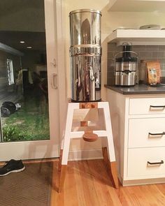 there is a small step ladder in the kitchen