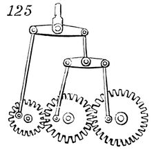 an image of gears in the shape of a bike with wheels and spokes on it