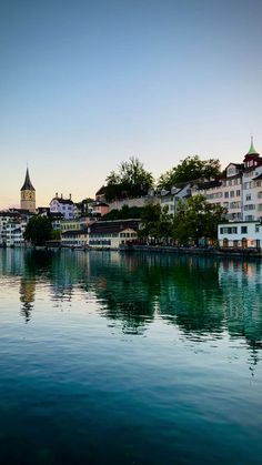 the water is calm and clear in this city