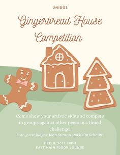 the gingerbread house competition flyer