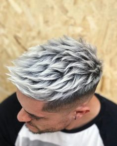 29 Coolest Men’s Hair Color Ideas in 2020 Silver Hair Men, Platinum Hair Color, Dyed Hair Men, Dyed Hair Pastel, Mens Hair Colour, Hot Hair Colors, Men Hair Color, Platinum Hair, Mens Hair