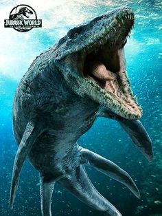 a large dinosaur with its mouth open in the water