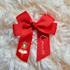 Our new stunning Personalised Sugar Plum Fairy Red Christmas Hair Bow is the perfect girls hair accessory for their Christmas Party outfit! This gorgeous red bow measures 4 inches and clips in Perfect for Christmas outfits and stocking fillers! Personalise with any name, up to 15 characters The longer the name, the smaller the writing will appear to make room for it Features stunning sugar plum fairy design in red dress Choose the fairy's hair colour: Black, Brown, Ginger, Dark Blonde, Bright Bl Blonde Bright, Xmas Party Outfits, Sugarplum Fairy, Fairy Design, Fairy Hair, Christmas Party Outfit, Christmas Hair Bows, Sugar Plum Fairy, The Perfect Girl