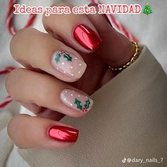 Nail Art Noel, December Nails, Red Nail Designs