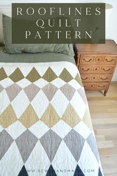 a bed that has a quilt on top of it with the words, how to make a