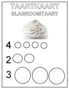 the instructions for how to make a whipped cream in three different ways, including numbers and shapes