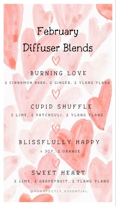 February Diffuser Blends, Yl Diffuser Blends, Doterra Diffuser Blends, Yl Oils