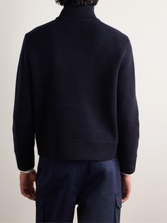 Nili Lotan's understated approach to design makes its clothing really versatile. Knitted from warm wool, this 'Axel' sweater has a ribbed collar and adjustable half-zip neckline. Tom Ford Bag, Sweater For Men, Wardrobe Edit, Nili Lotan, Half Zip Sweaters, Casual Blazer, Short Suit, Suede Jacket, Zip Sweater