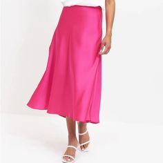 Boden Hot Pink Bias Cut Satin Maxi Midi Skirt Summer Coquette Draped Goth 90s 80s Festival Baddie Denim Il Fairy Witch Pirate Halloween Costumes Fairy Witch Pirate Halloween Costume Cher Clueless Costume Casual Satin Lined Skirt, Casual Satin Skirt For Summer, Casual Satin Flowy Skirt, Casual Satin Long Skirt, Casual Long Satin Skirt, Casual Satin Skirt, Cher Clueless Costume, Halloween Costumes Fairy, Witch Pirate