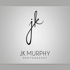 the j k murphy photography logo is displayed on a white background with black lettering and a gray backdrop