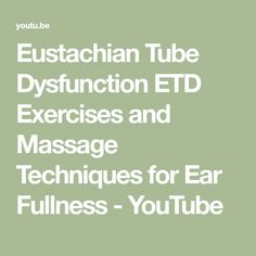 If you suffer from clogged ears that feel plugged or a fullness that is difficult to clear, this video and my ETD Q&A video are great places to start.  A lot... Eustachian Tube Dysfunction, Clogged Ears, Sinus Congestion, Health Signs, Sleep Remedies, Health Planner, Sinus Infection