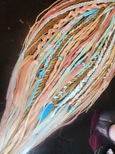 Beautiful hand made synthetic and crocheted dreadlock extensions 35 se dreads braids twists w gorgeous decorations. Super long but can be altered. X Fake Dreads, Dread Braids, Dreadlock Extensions, Synthetic Dreads, Beautiful Hand, Hair Ideas, Hair Extensions, Long Hair, Beauty Book