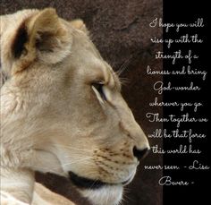 a close up of a lion with a quote on it