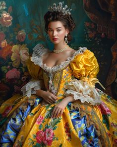 Rococo - Set 2 The Duchess is pleased to make your acquaintance!🌺👸 👑Rococo | #aprilstyle24 Hosted by @ria_carrma | April 21, 2024 👑 #midjourney #digitalart #aiart #rococo #historicalfashion #18thcentury Rococo Portrait, Rococo Aesthetic, Rococo Era, Rococo Fashion, Fantasy Portraits, Pretty Faces, Vintage Gowns, April 21, The Duchess