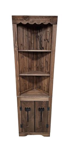 Rustic Corner Hutch TULIP doors, Corner Hutch, Solid pine hutch, Farmh Pine Hutch, Corner Hutch, Rustic Woodworking, Country Decor Rustic, Door Styles, Be Ready, Hutch, Solid Pine, Country Decor