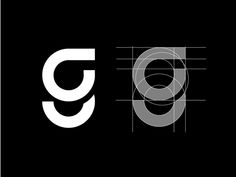 the letters g and g are in white on black