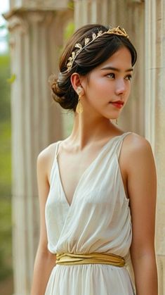 Greek Goddess Outfit, Goddess Outfit, Greek Goddess Costume, Big Ideas, Football Wallpaper, Pompeii, Greek Goddess, European Fashion, Hair Jewelry