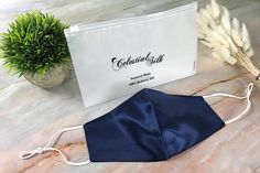 Celestial Silk navy blue silk face mask with nose wire and adjustable straps Sunless Tanner, Blue Face Mask, Silk Face Mask, Best Masks, Pet Dander, Face Covering, Natural Silk, Face Coverings, Diy Face Mask