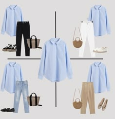 Light Blue Shirt Outfit, Shirt Ootd, Camisa Social, Everyday Fashion Outfits, 60 Fashion