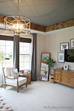 the living room is clean and ready for us to use in its new owner's home