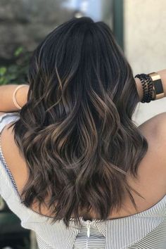 Image result for balayage on black hair Highlights Inspiration, Dark Balayage, Brown Balayage, Hair Medium