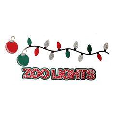 the zoolights christmas ornament is hanging on a branch