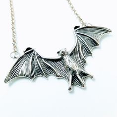 Large flying vampire Bat necklace  stainless steel Emo Necklace, Bat Necklace, Necklace Gothic, Vampire Bat, Gothic Necklace, Pendant Necklaces, Necklace Etsy, Jewelry Necklace Pendant, Bat