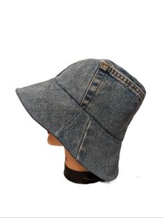 Handmade Faded blue jean bucket hat with pockets handcrafted by Smooth Eclipse. BUCKET HAT Blue Jean Bucket Hat, Nice summer Hat, Stylish Bucket Hat for a Woman or a Man Jean Bucket Hat, Halloween This Year, Summer Hat, Bucket Hats, Custom Hats, Summer Hats, Blue Jean, Cairo, Blue Jeans