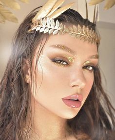 Goddess Costume Makeup, Greek Goddess Makeup, Goddess Makeup Look, Greek Makeup, Goddess Halloween Costume, Goddess Halloween, Make Carnaval, Halloween Make-up Looks, Halloweenský Makeup