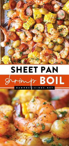 A seafood recipe in just one pan! This low country boil is a simple weeknight dinner unlike any other. Not only is this shrimp boil in oven mess-free with no cleanup, but it also tastes amazing! Sheet Pan Meals Healthy, Sheet Pan Shrimp Boil, Pan Shrimp Boil, Sheet Pan Meals, Sheet Pan Shrimp, Pan Shrimp, Sheet Pan Suppers, Sheet Pan Dinners Recipes, Shrimp Recipes For Dinner