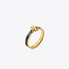 The Kira ring pairs smooth enamel with our signature Double T. It is a subtle statement on its own or worn with the Kira Enamel Bracelet. Tory Burch Ring, Serpent Ring, Tory Burch Kira, Designer Rings, Enamel Bracelet, Pave Ring, Enamel Ring, Delicate Rings, White Ring