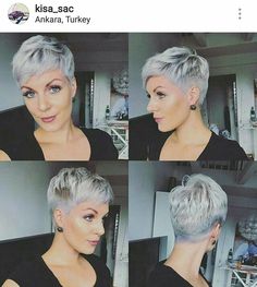 ✂💇 Gray Hair Cuts, Spiked Hair, Short Hair Over 60, Very Short Hair