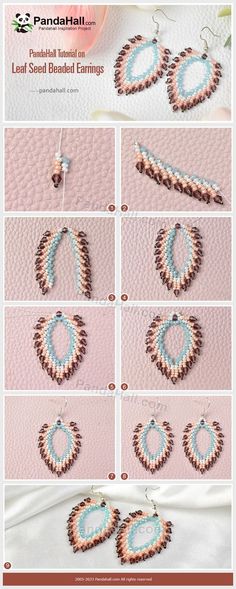 the instructions to make beaded earrings