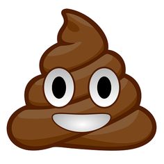 a poop emoticion with eyes and mouth