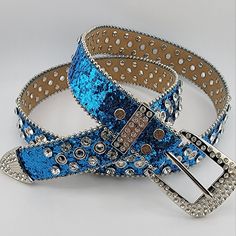 Nwot Blue Rhinestone Belt 42 Inches, Size Large Boutique Check Out My Closet! Click On 06sparkle06 Above To See Everything Available In My Closet. Bundle And Save!! See How To Below. Thanks For Stopping By! Bedazzled Belts, Bedazzled Belt, Christmas Wish List Ideas, Wish List Ideas, Y2k Belt, Rhinestone Fashion, Blue Belt, Rhinestone Belt, List Ideas