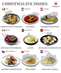 christmas eve dishes in different languages