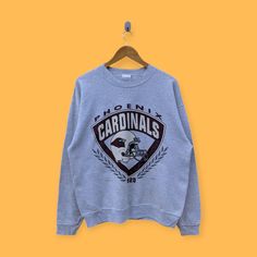 Vintage distressed Arizona Cardinals sweatshirt phoenix Cardinals crewneck Arizona Cardinals sweater pullover college gray colour size large by YoungmodernCo on Etsy Arizona Cardinals, Cardinals, Gender Neutral, Vintage Items