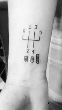 a person with a tattoo on their arm that has four different numbers and two equals